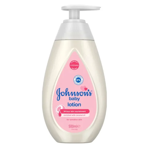 Johnsons-Lotion Johnson's Baby Soft Lotion Coconut Oil 24 Hour Moisture Delicate Skin 500ml