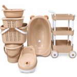 Complete Baby Bath Set with Storage Trolleys