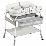 2-in-1 Baby Changing Table & Bathing Station with Storage